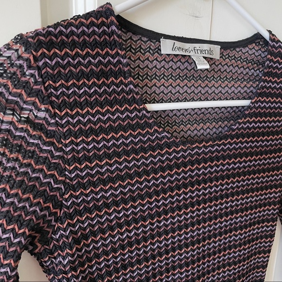 Lovers + Friends Sway Chevron Mesh Mini Dress - Picture 8 of 11